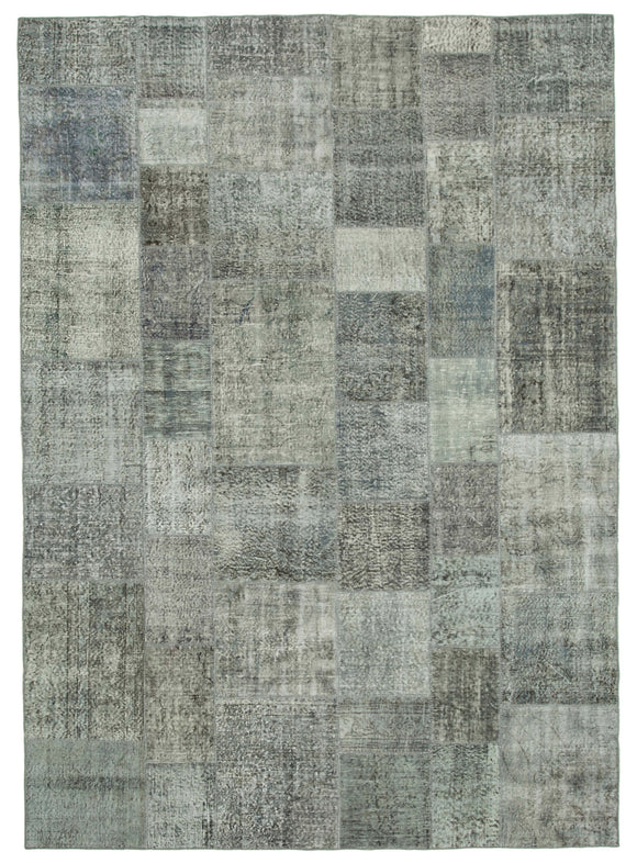 8' 2'' x 11' 6'' Hand-Knotted Turkish Patchwork Rug
