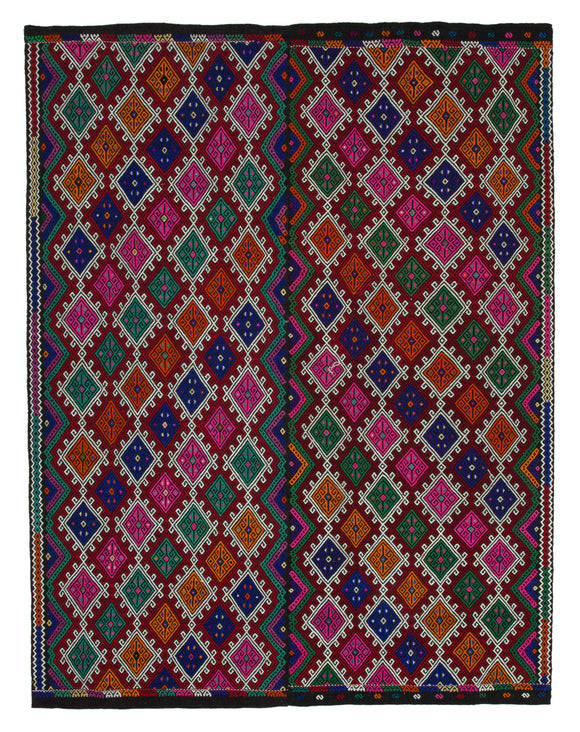 8' 2'' x 10' 3'' Turkish Vintage Kilim Rug