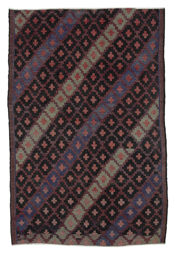 6' 8'' x 10' 1'' Turkish Vintage Kilim Rug