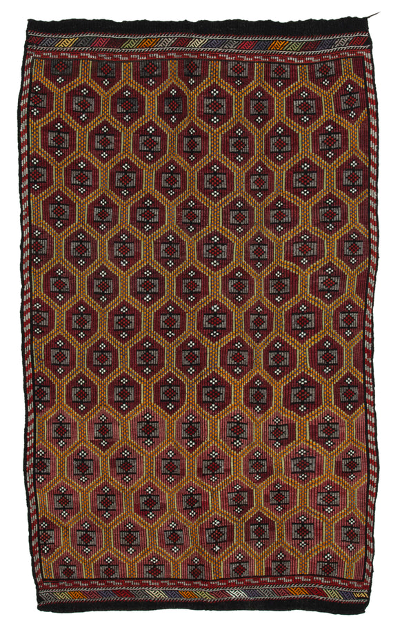 5' 6'' x 9' 4'' Turkish Vintage Kilim Rug