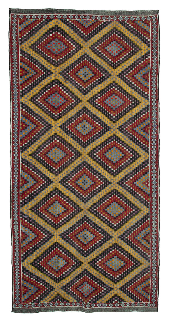 5' 10'' x 11' 9'' Turkish Vintage Kilim Rug