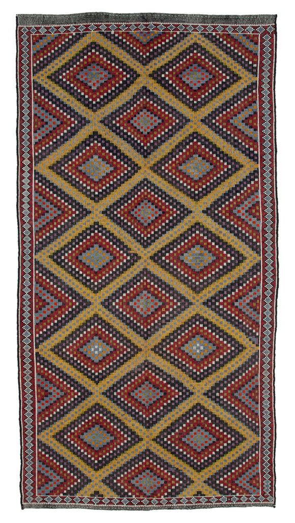 6' 1'' x 11' 7'' Turkish Vintage Kilim Rug