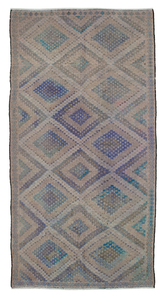 5' 7'' x 11' 5'' Turkish Vintage Kilim Rug