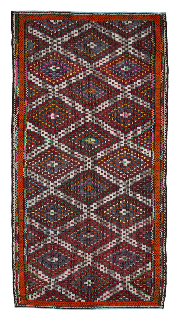 6' 4'' x 11' 11'' Turkish Vintage Kilim Rug