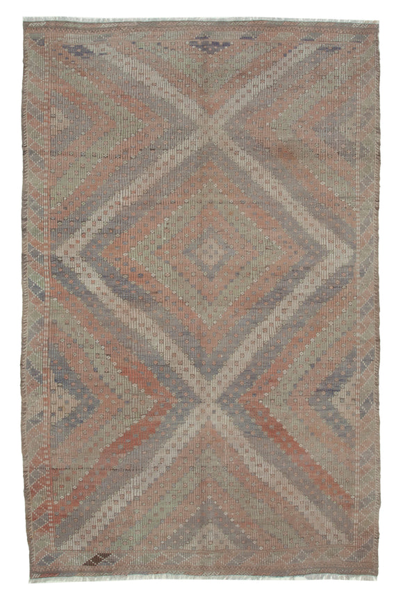 6' 5'' x 10' 6'' Turkish Vintage Kilim Rug