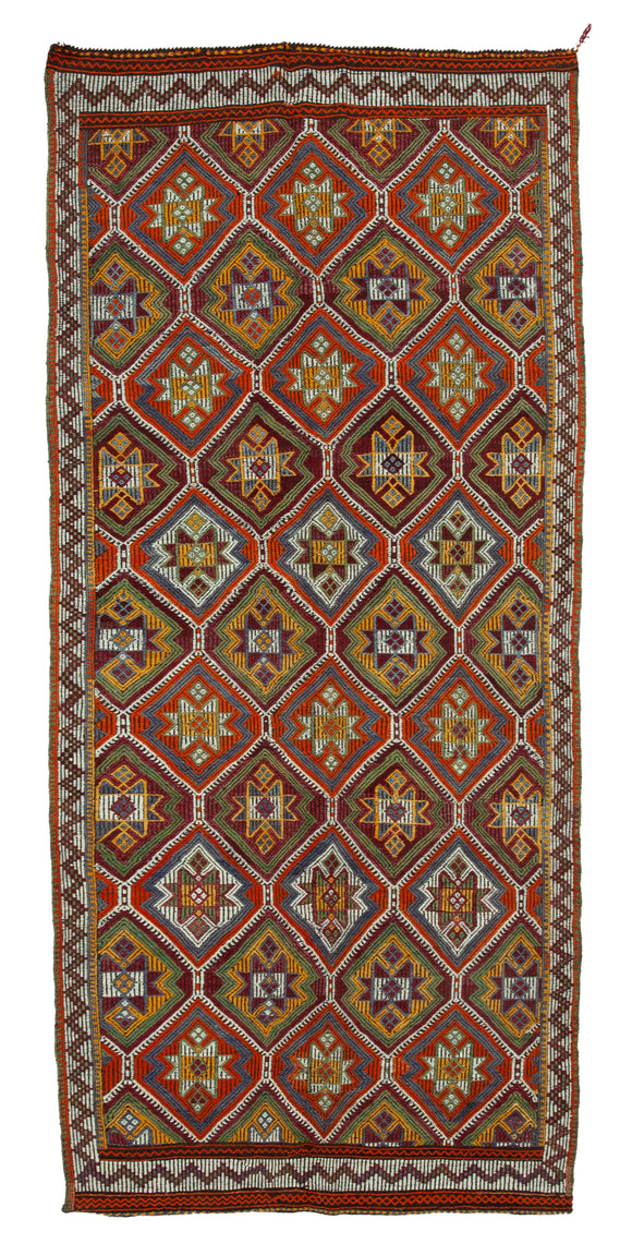 4' 10'' x 10' 6'' Turkish Vintage Kilim Rug