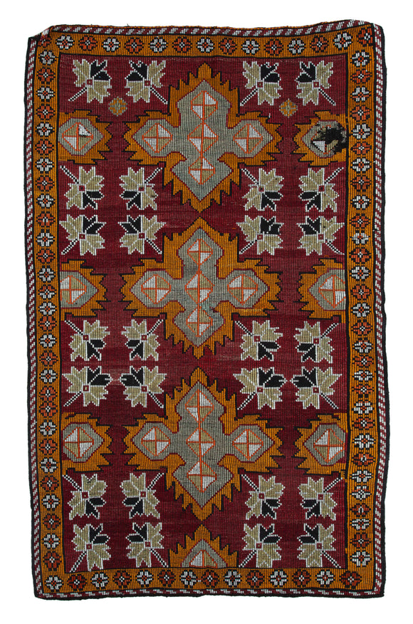 6' 10'' x 10' 10'' Turkish Vintage Kilim Rug
