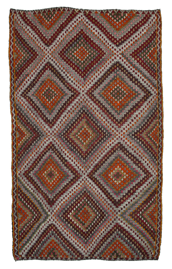 6' 5'' x 10' 7'' Turkish Vintage Kilim Rug