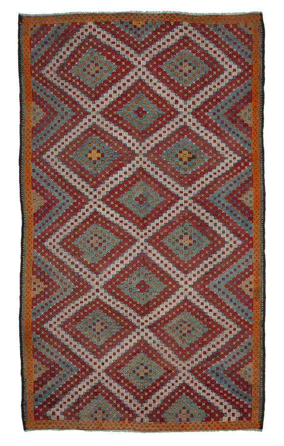 6' x 10' 1'' Turkish Vintage Kilim Rug
