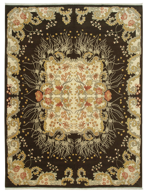9' 6'' x 12' 8'' Hand-Knotted Oushak Rug