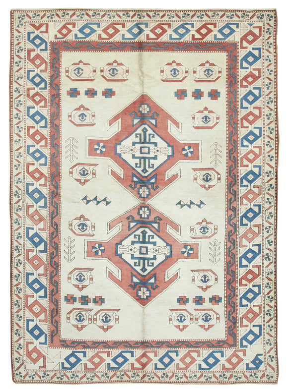 7' 9'' x 11' Hand-Knotted Oushak Rug