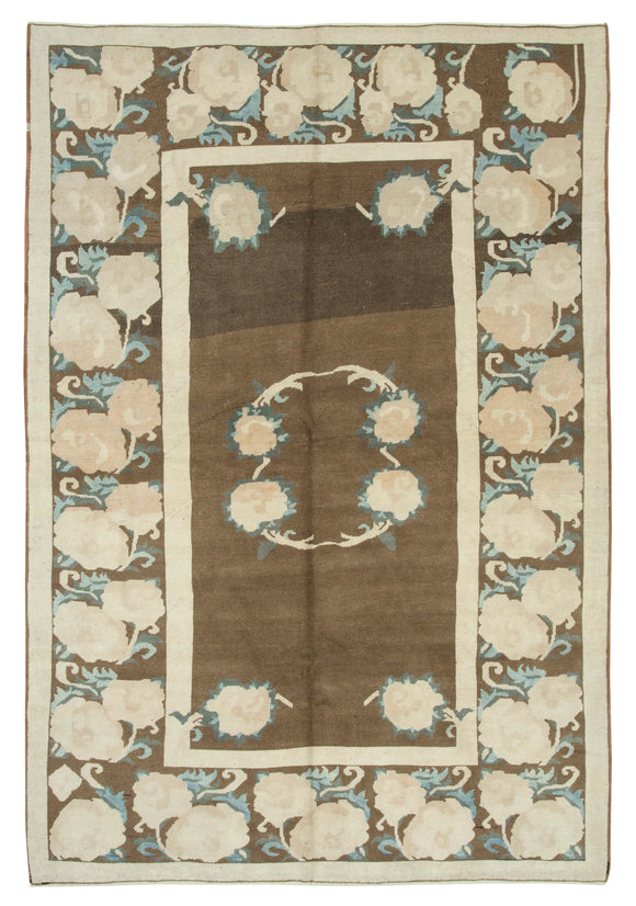 7' 4'' x 11' 3'' Hand-Knotted Oushak Rug