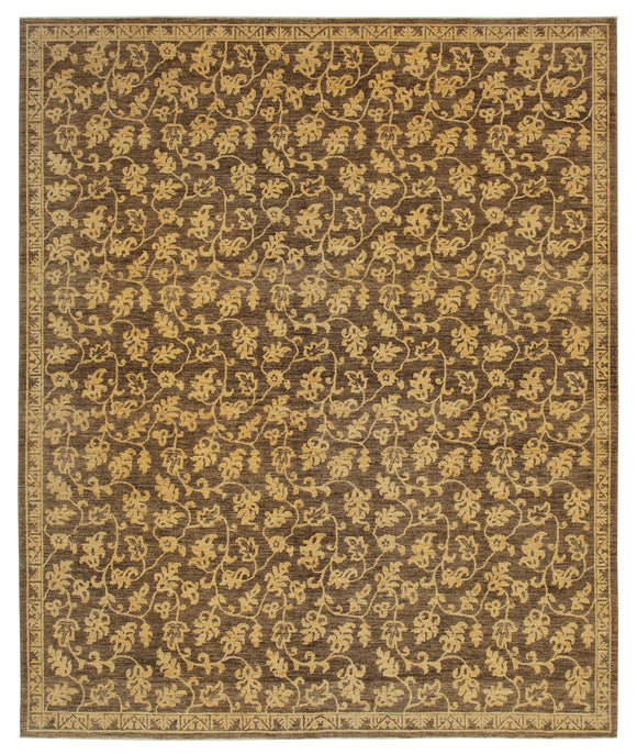 9' 2'' x 11' 2'' Hand-Knotted Oushak Rug