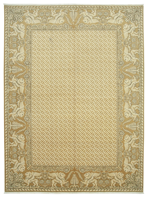 9' 11'' x 13' 5'' Hand-Knotted Oushak Rug