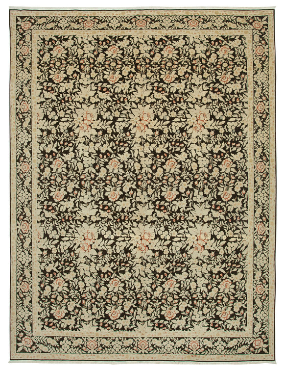 9' x 12' Hand-Knotted Oushak Rug