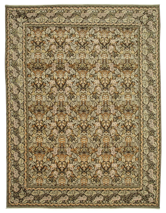 9' 1'' x 12' 2'' Hand-Knotted Oushak Rug
