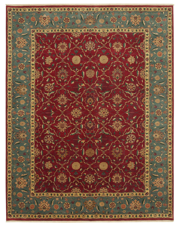 9' x 11' 8'' Hand-Knotted Oushak Rug
