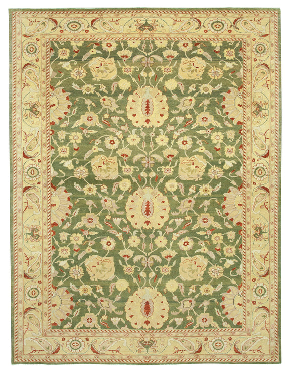 8' 10'' x 11' 10'' Hand-Knotted Oushak Rug