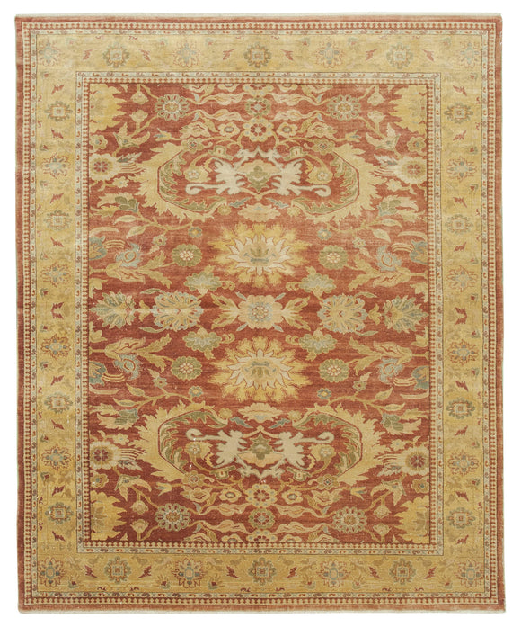 8' 2'' x 9' 9'' Hand-Knotted Oushak Rug