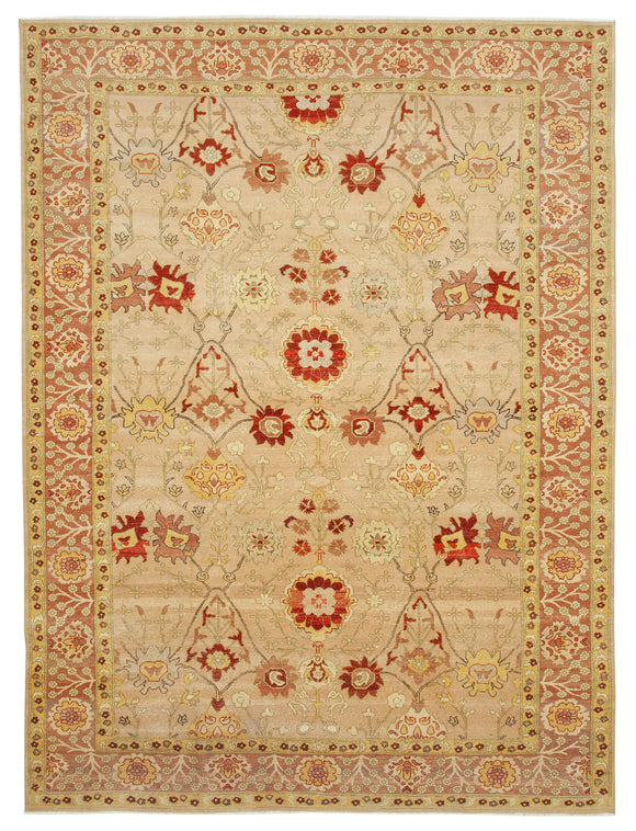 8' 8'' x 11' 7'' Hand-Knotted Oushak Rug