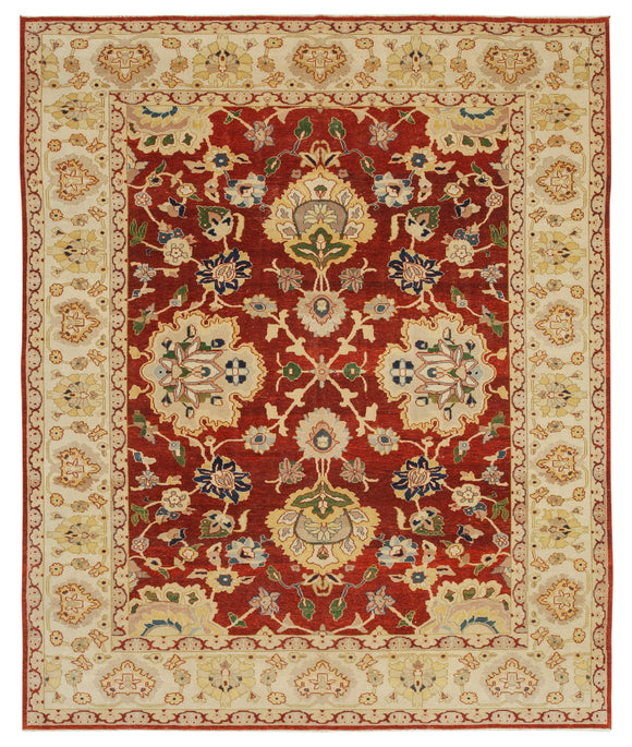 8' 3'' x 9' 11'' Hand-Knotted Oushak Rug