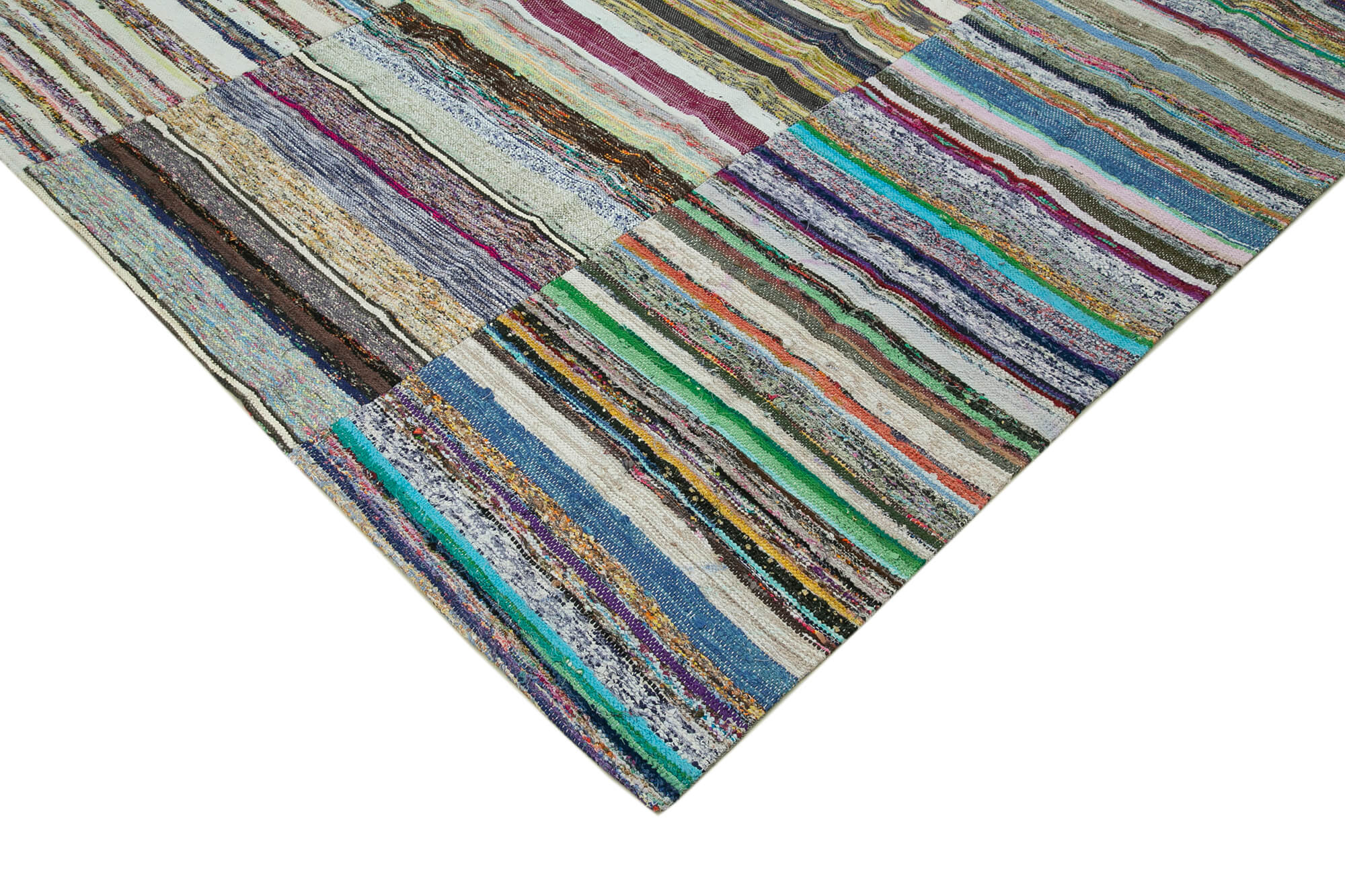 9x12 Unique Patchwork Rugs – Turkish Rag Rugs - 37053