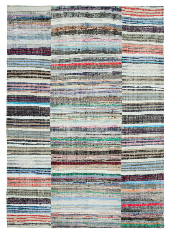9' 1'' x 13' 1'' Vintage Turkish Patchwork Kilim Rug