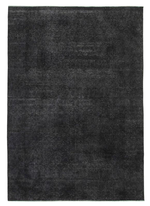 8' 11'' x 12' 8'' Black Vintage Hand-Knotted Rug