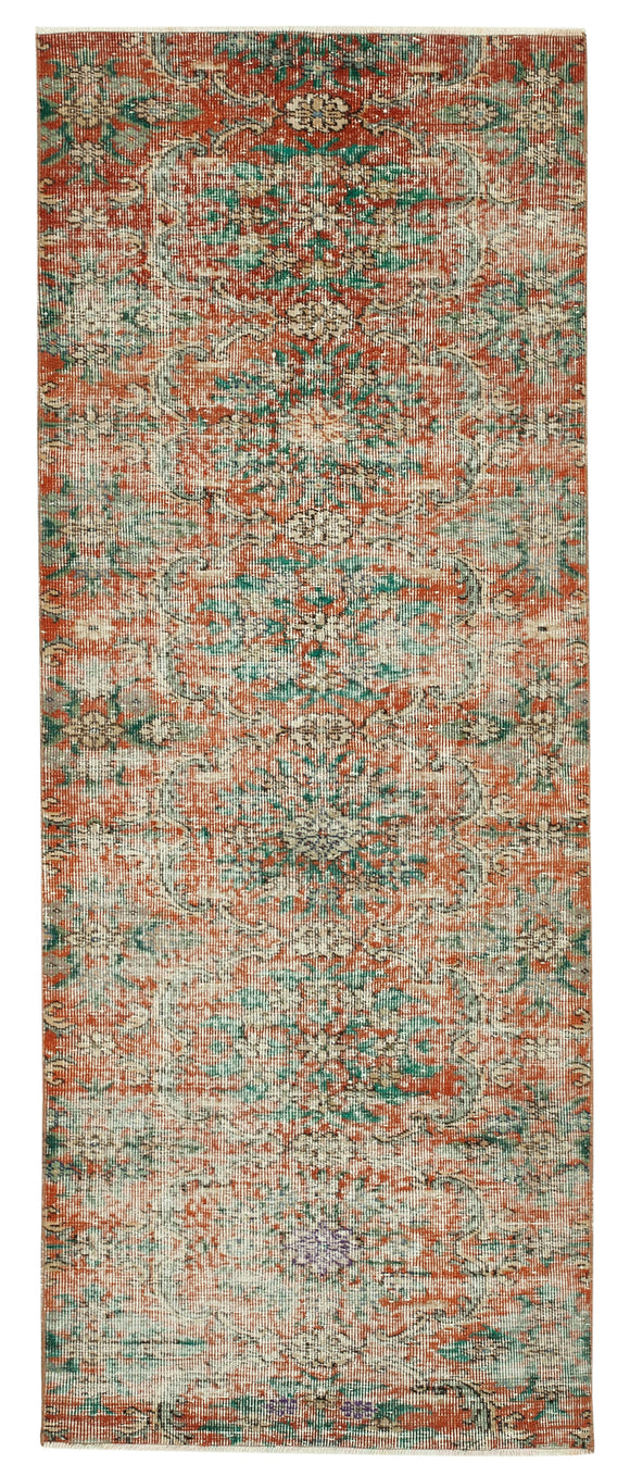 3' 2'' x 8' Red Vintage Runner Rug