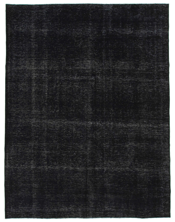 9' 10'' x 13' 1'' Black Vintage Hand-Knotted Rug