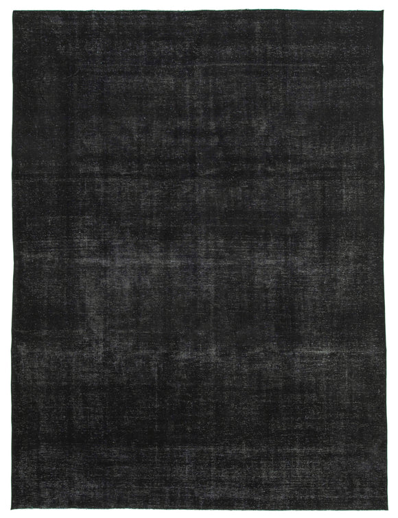 9' 10'' x 13' 1'' Black Vintage Hand-Knotted Rug