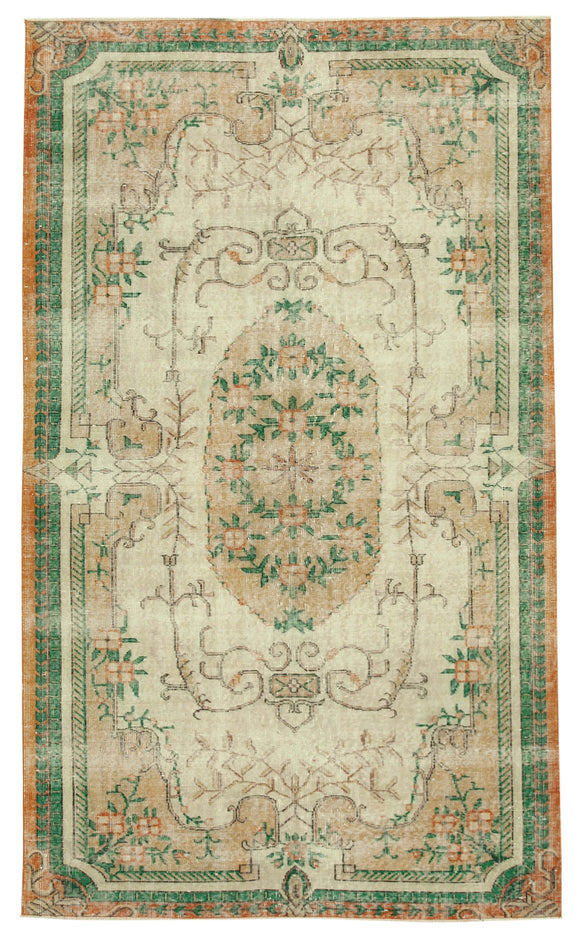5' 5'' x 9' 3'' Hand-Knotted Vintage Turkish Rug