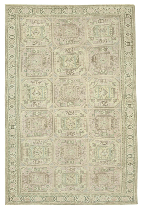 6' 2'' x 9' 8'' Turkish Vintage Hand-Knotted Rug