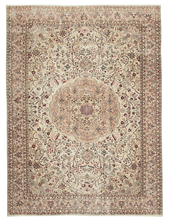 6' 8'' x 9' 1'' Turkish Vintage Hand-Knotted Rug