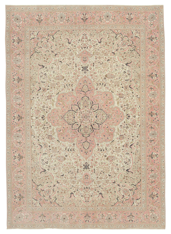 6' 9'' x 9' 6'' Turkish Vintage Hand-Knotted Rug