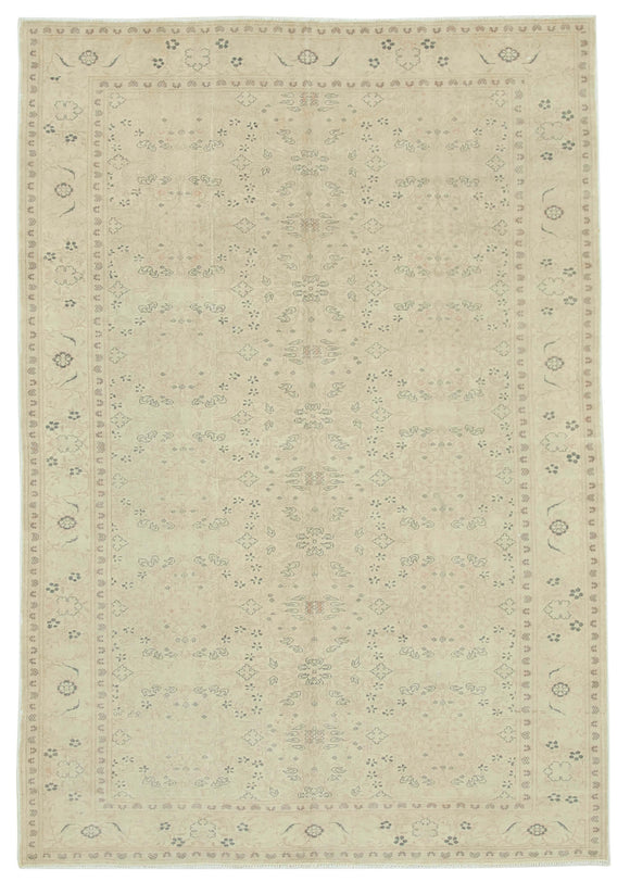 6' 7'' x 9' 7'' Turkish Vintage Hand-Knotted Rug