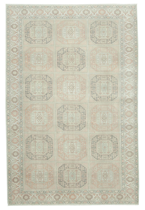 6' 6'' x 9' 9'' Turkish Vintage Hand-Knotted Rug
