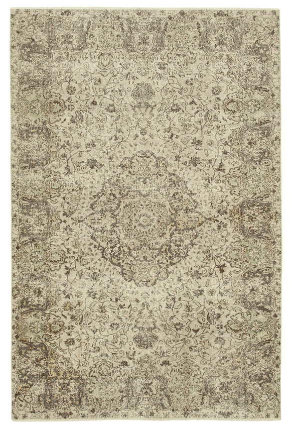 6' 8'' x 10' 2'' Hand-Knotted Turkish Vintage Rug