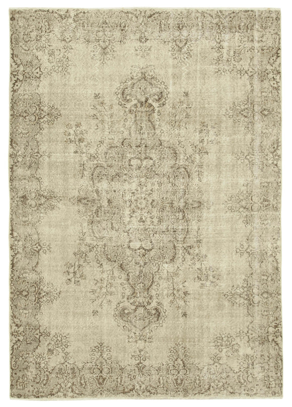 6' 10'' x 9' 10'' Hand-Knotted Turkish Vintage Rug