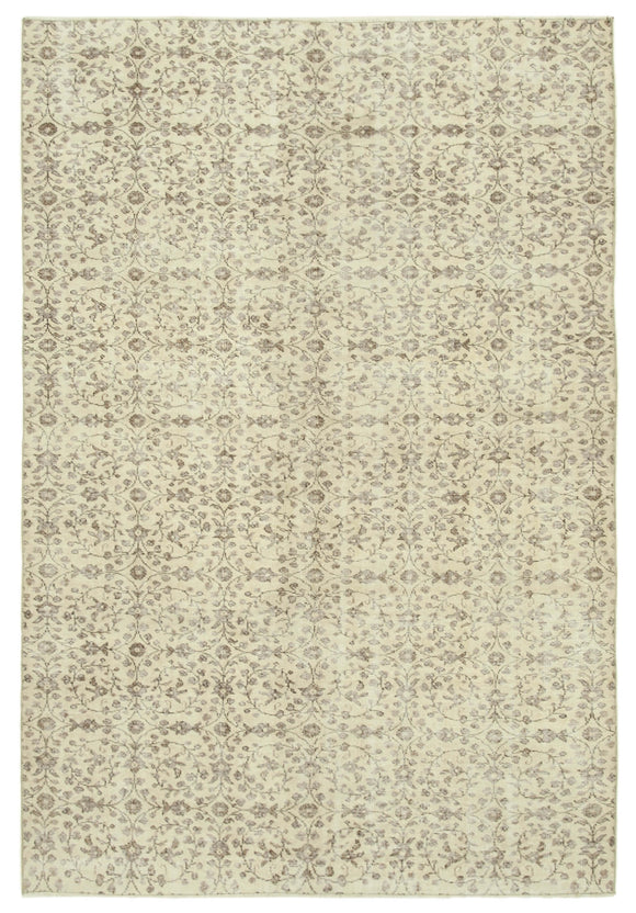 6' 6'' x 9' 10'' Hand-Knotted Turkish Vintage Rug