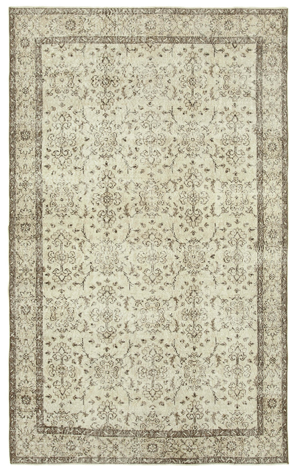 6' 2'' x 9' 11'' Hand-Knotted Turkish Vintage Rug