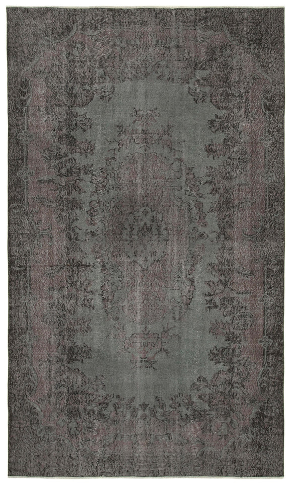 6' 2'' x 10' 4'' Handmade Vintage Overdyed Rug