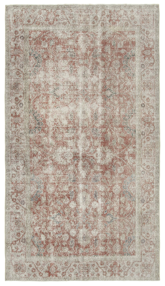 4' 11'' x 8' 8'' Handmade Vintage Overdyed Rug