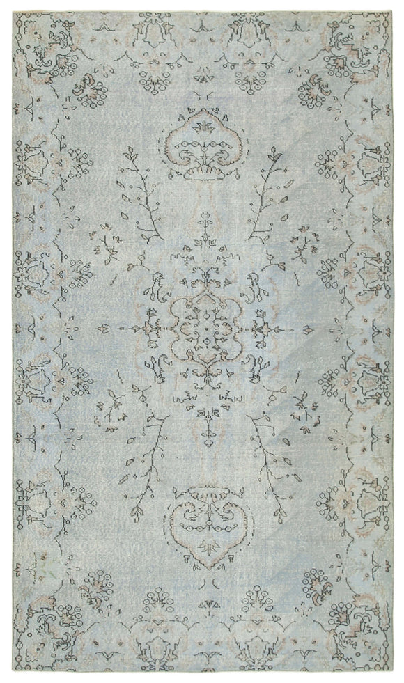 5' 5'' x 9' 3'' Handmade Vintage Overdyed Rug