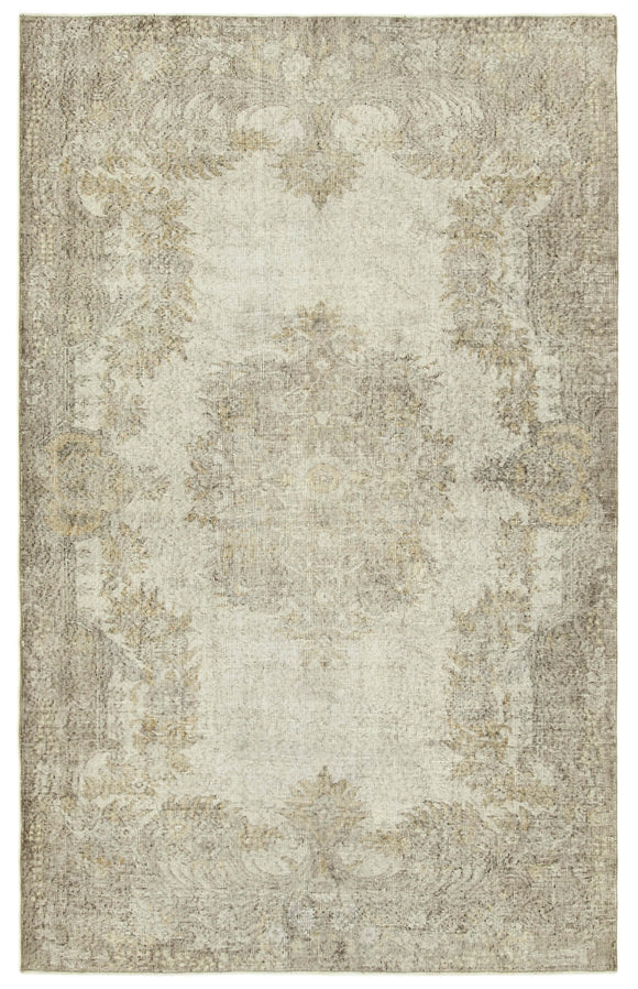 6' x 9' 5'' Handmade Vintage Overdyed Rug