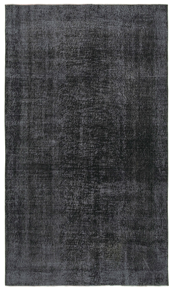 6' 2'' x 10' 4'' Handmade Vintage Overdyed Rug