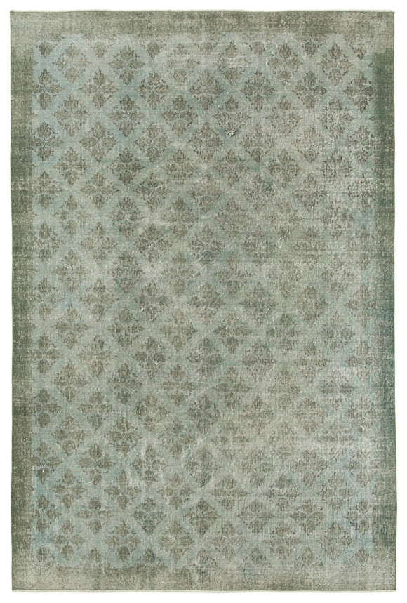 6' 9'' x 10' 1'' Handmade Vintage Overdyed Rug