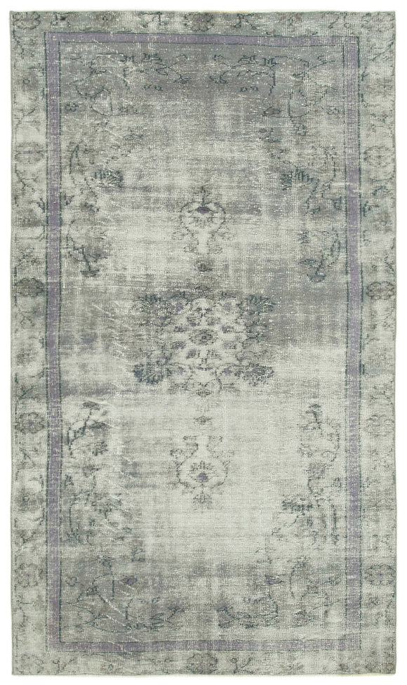5' 5'' x 9' 4'' Handmade Vintage Overdyed Rug