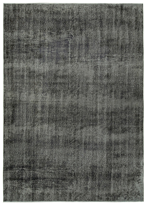 6' 5'' x 9' Handmade Vintage Overdyed Rug
