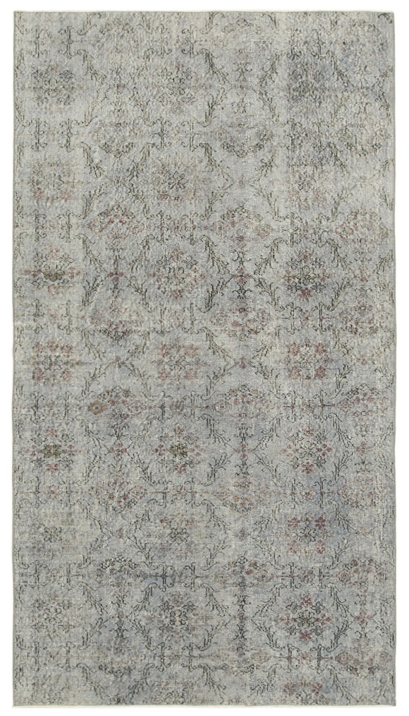 4' 10'' x 8' 8'' Handmade Vintage Overdyed Rug